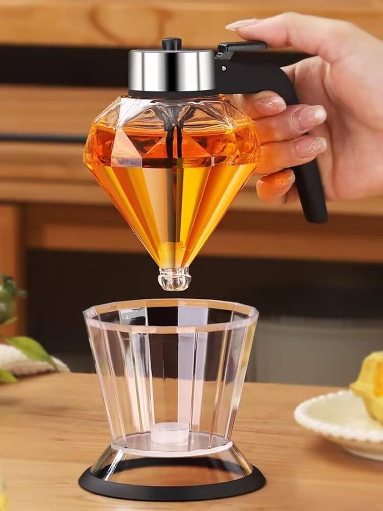 Amazon｜ZNZNANG ハニーディスペンサー 受皿式 ガラス